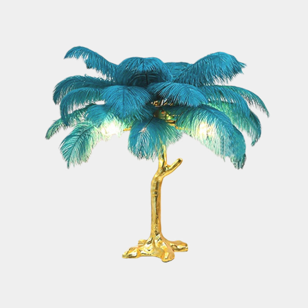Bedside lamp, decorative tree, ostrich feathers, 3 colors 8