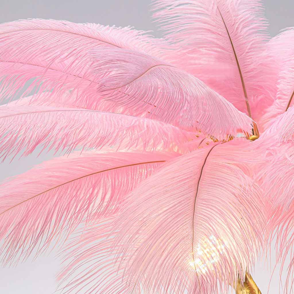 Bedside lamp, decorative tree, ostrich feathers, 3 colors 5