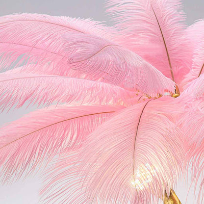 Bedside lamp, decorative tree, ostrich feathers, 3 colors 5