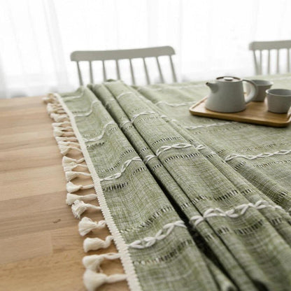 Elegant Cotton Linen Tablecloth 8