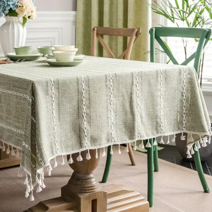 Elegant Cotton Linen Tablecloth 5