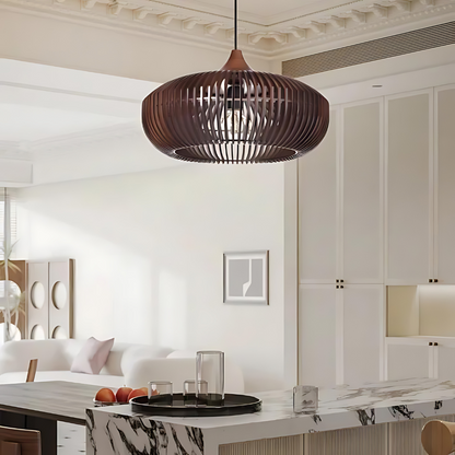 The Halo of Zen Japandi Wood Pendant Light 2