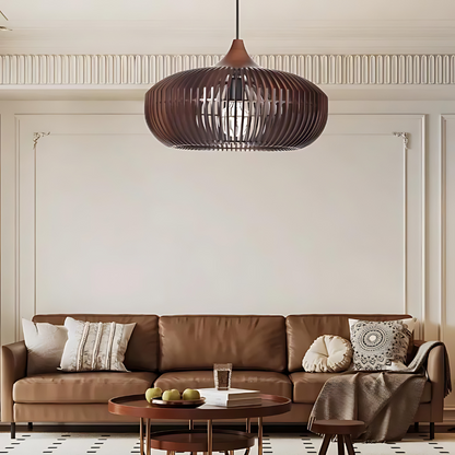 The Halo of Zen Japandi Wood Pendant Light 4