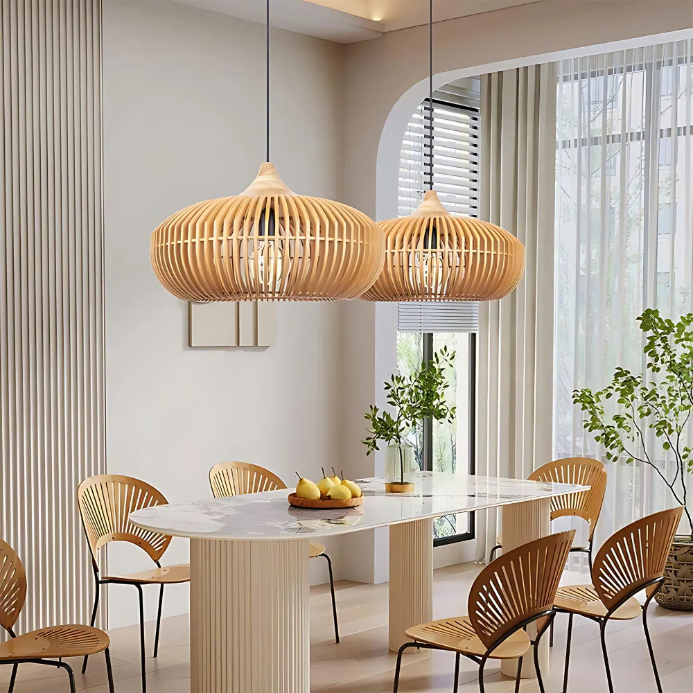 The Halo of Zen Japandi Wood Pendant Light 7