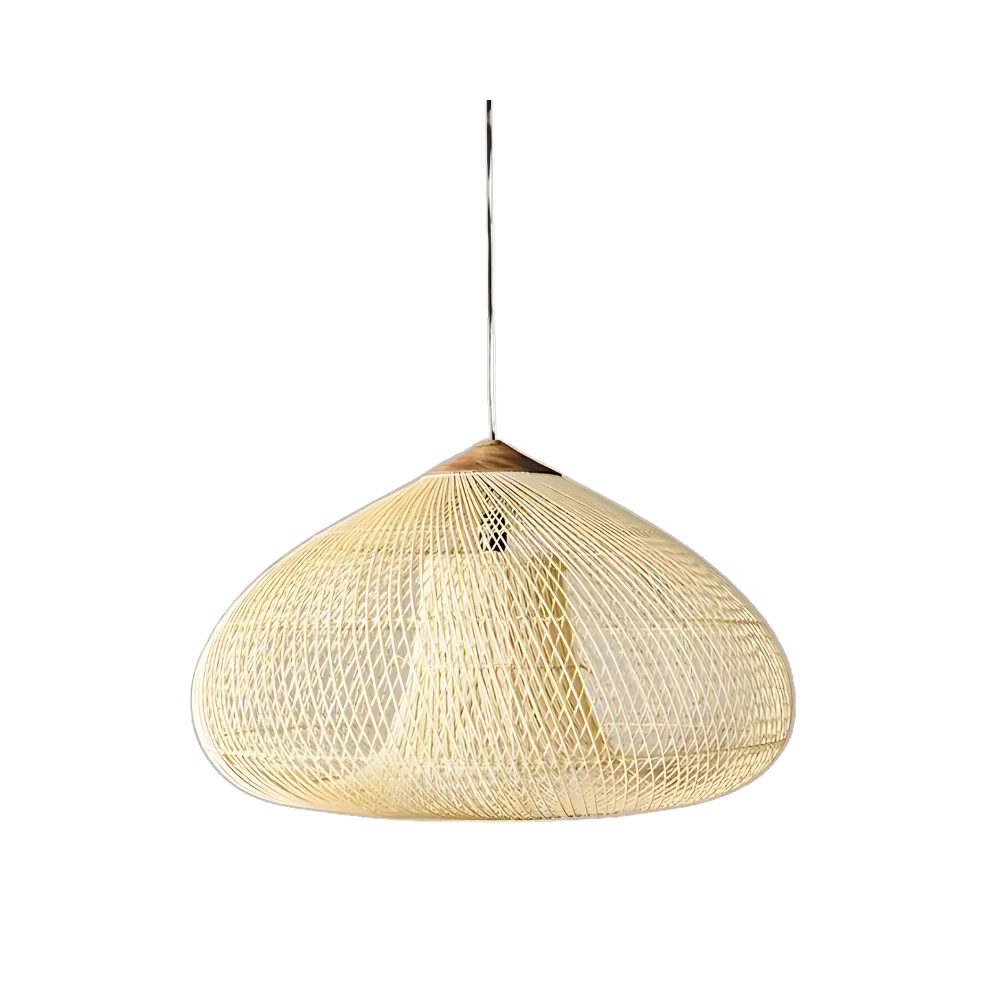 Elegant Handmade Rattan Japandi Pendant Light 0