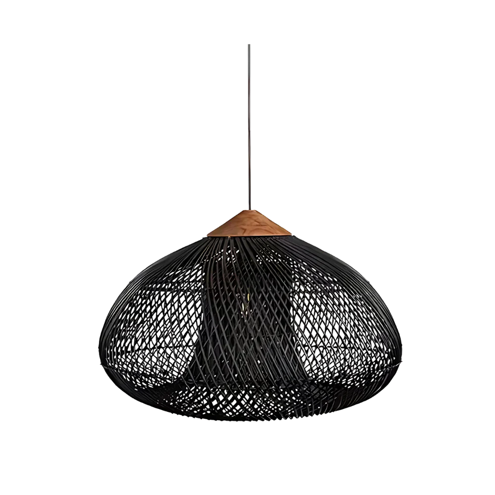 Elegant Handmade Rattan Japandi Pendant Light 1