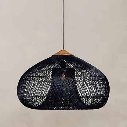Elegant Handmade Rattan Japandi Pendant Light 4