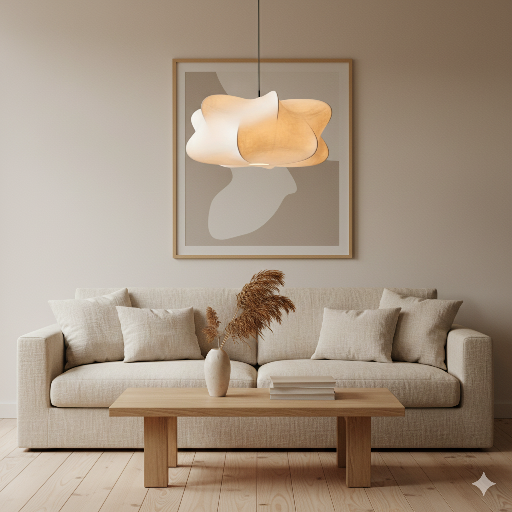 Elysia Wabi Sabi Fabric Pendant Light 7