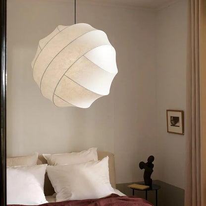 Wabi Sabi Silk Ball Japandi Pendant Light 5