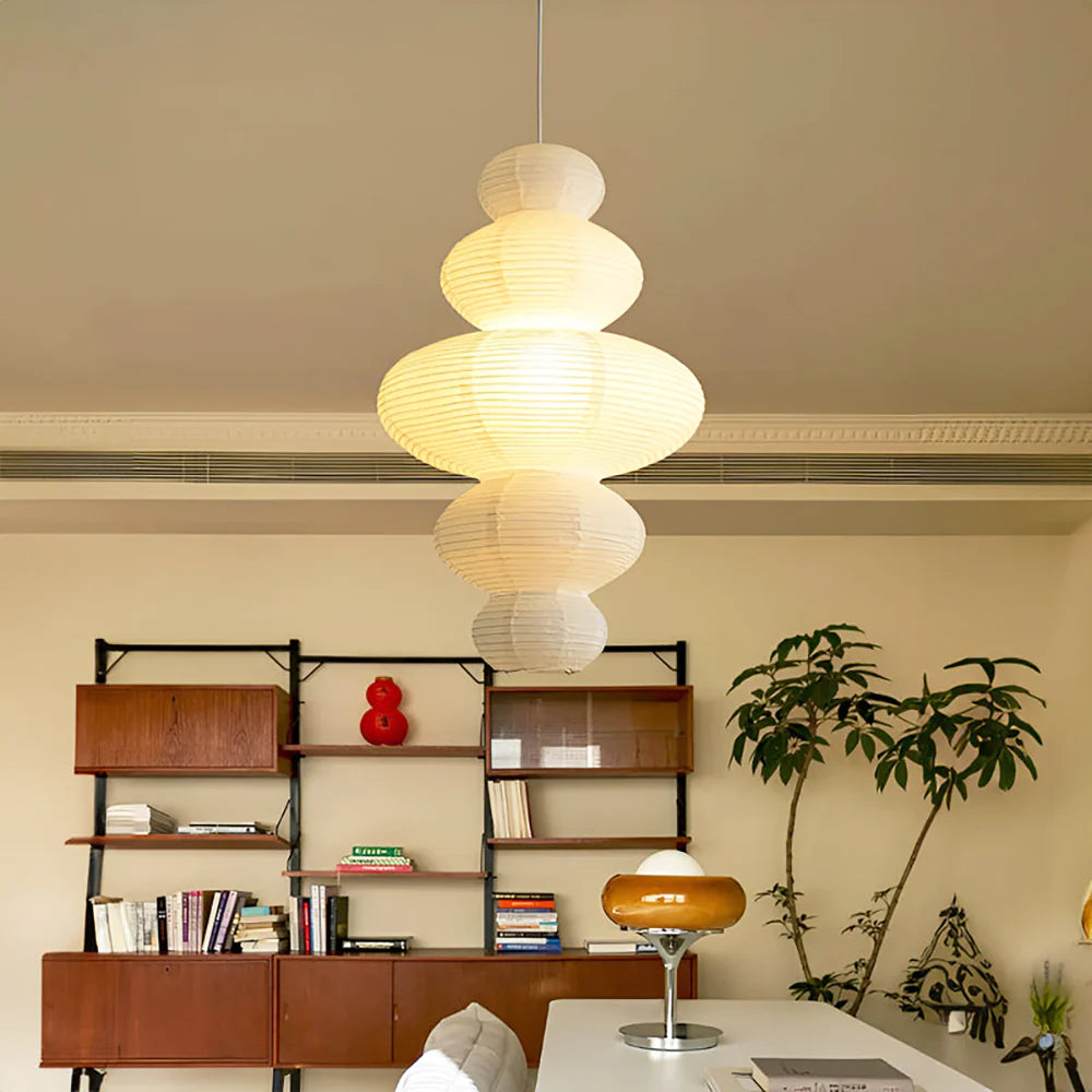 Meiji Rice Paper Japandi Pendant Light 3