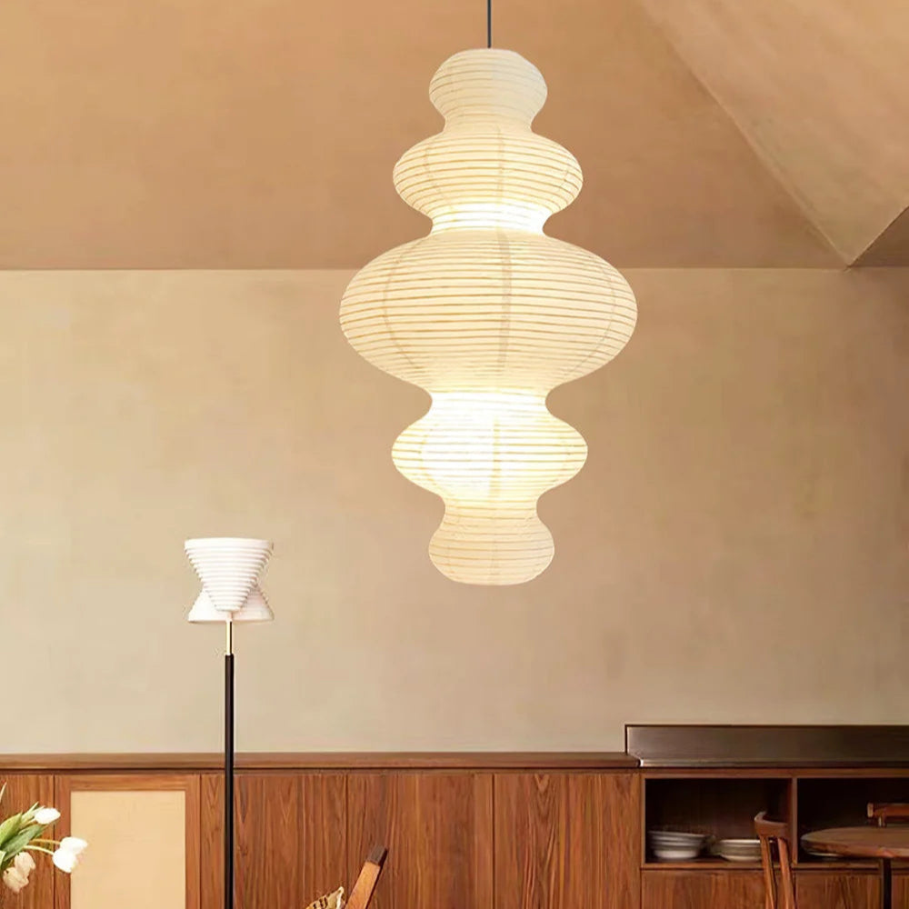 Meiji Rice Paper Japandi Pendant Light 4