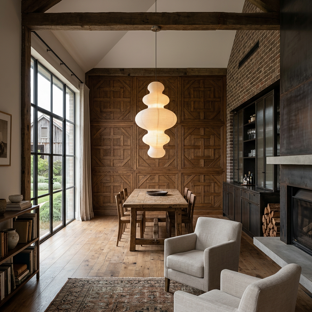 Elara Haus Kintsugi Pagoda – Architectural Tiered Rice Paper Japandi Pendant