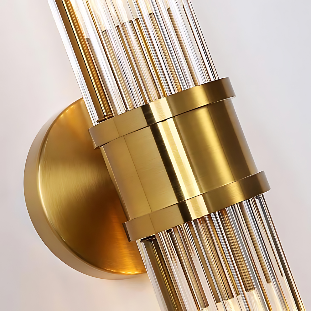 The Lumina Bloom Brass Crystal Japandi Wall Lamp 5