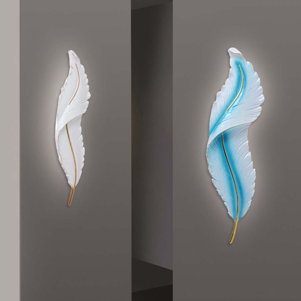 Modern wall light with resin spring, dimmable LED, 4 colors 5