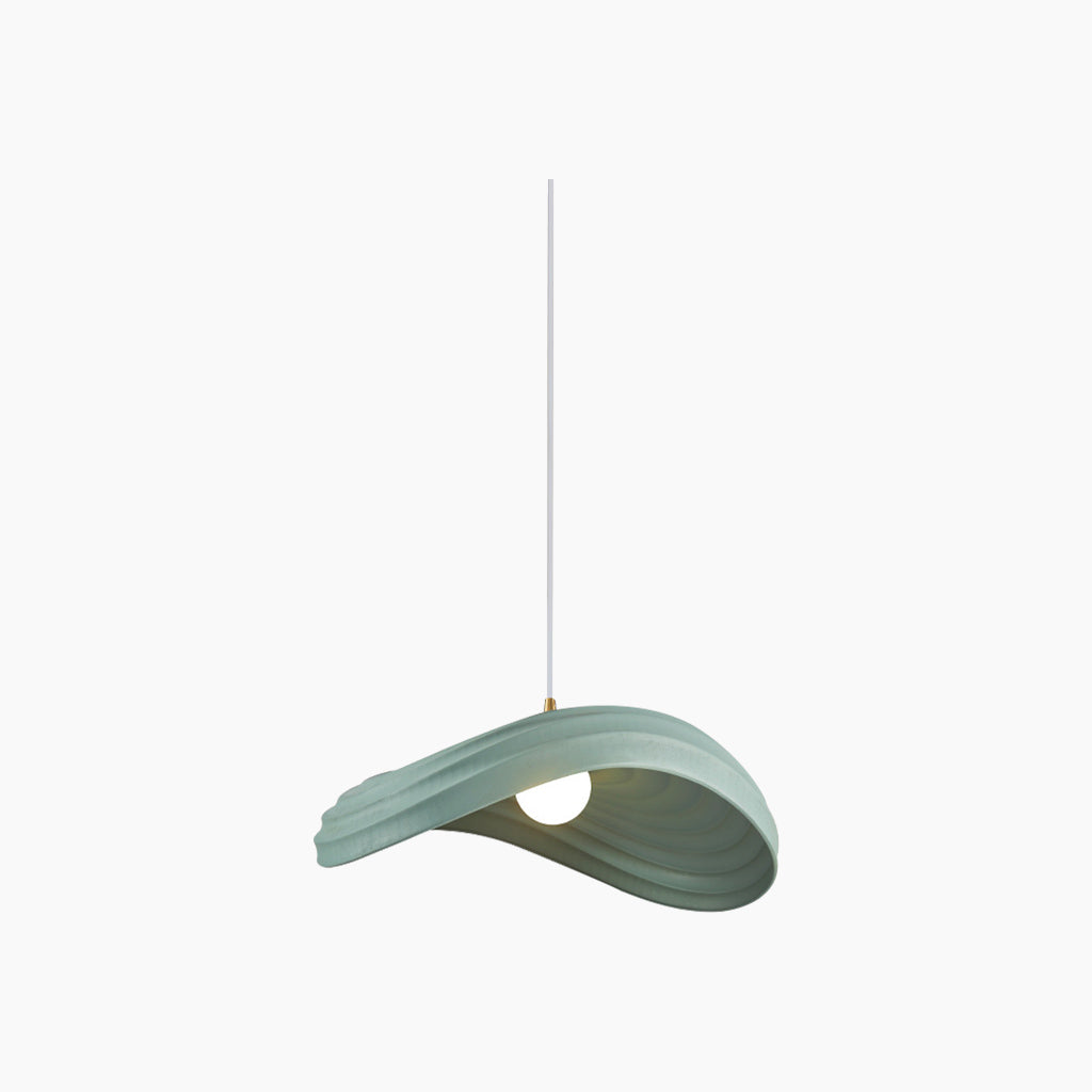 Pendant lamp, unique Wabi-Sabi cream colored, resin 10