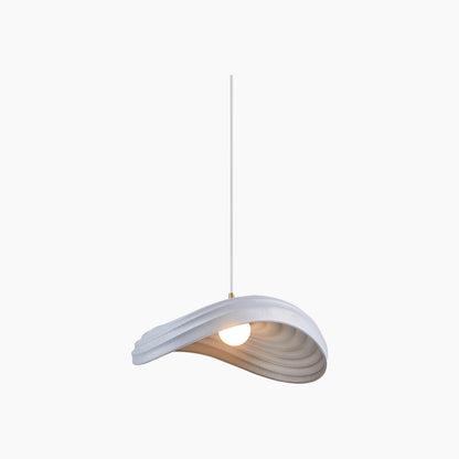 Pendant lamp, unique Wabi-Sabi cream colored, resin 16