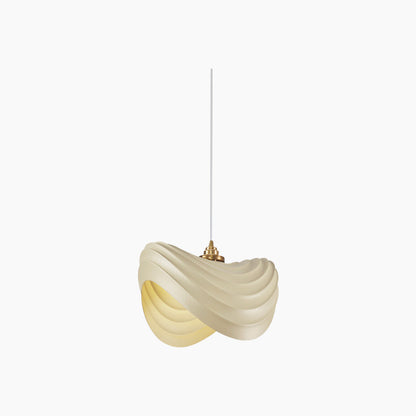 Pendant lamp, unique Wabi-Sabi cream colored, resin 7
