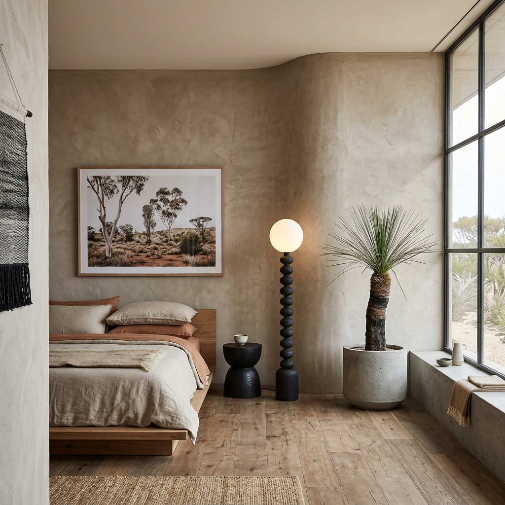 Elara Haus Kintsugi Totem – Architectural Mineral Wabi-Sabi Floor Lamp