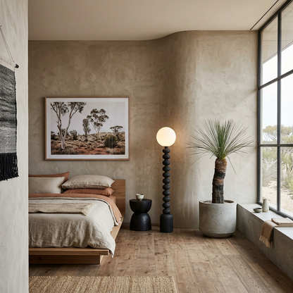 Elara Haus Kintsugi Totem – Architectural Mineral Wabi-Sabi Floor Lamp