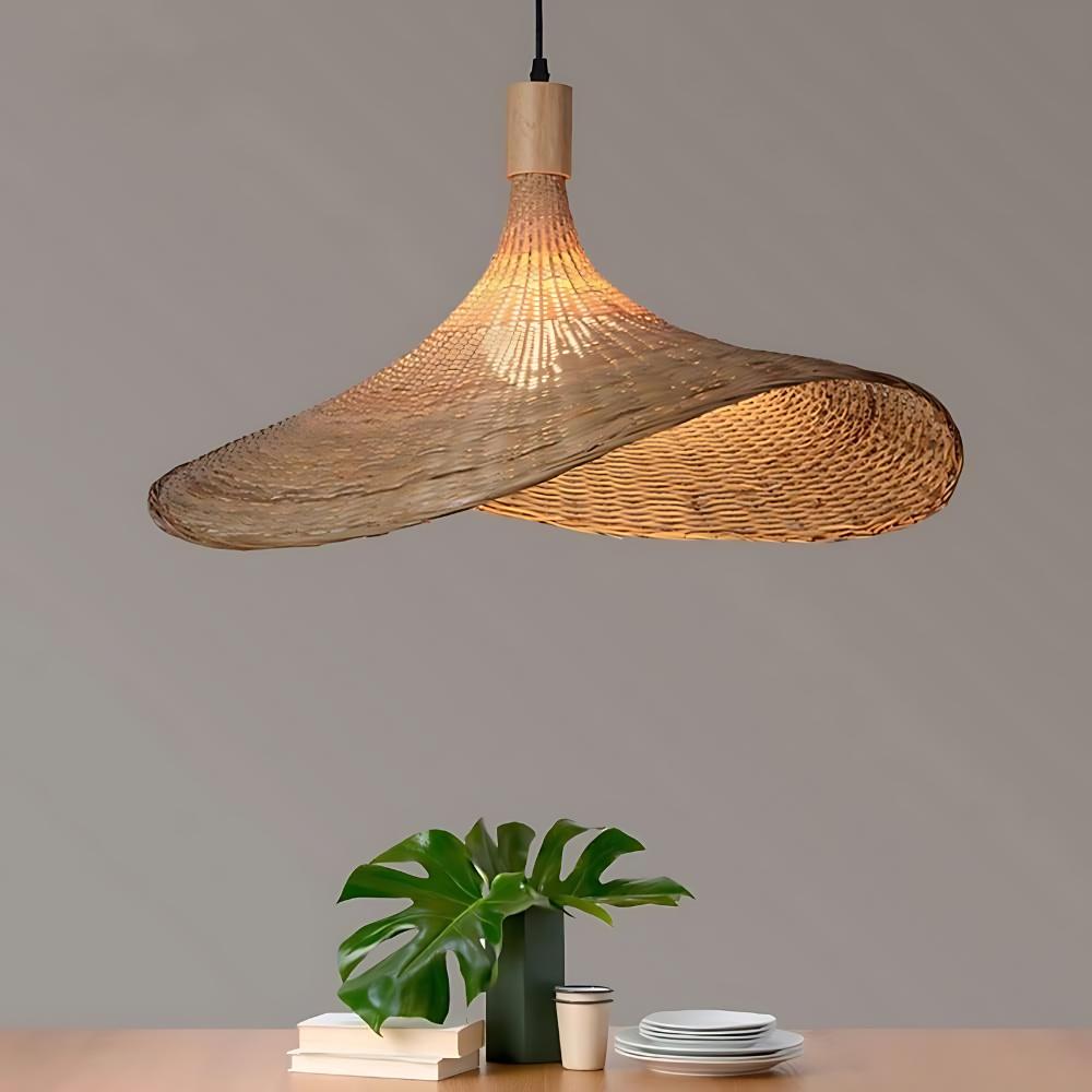Rustic Raphia Charm Rattan Light 1