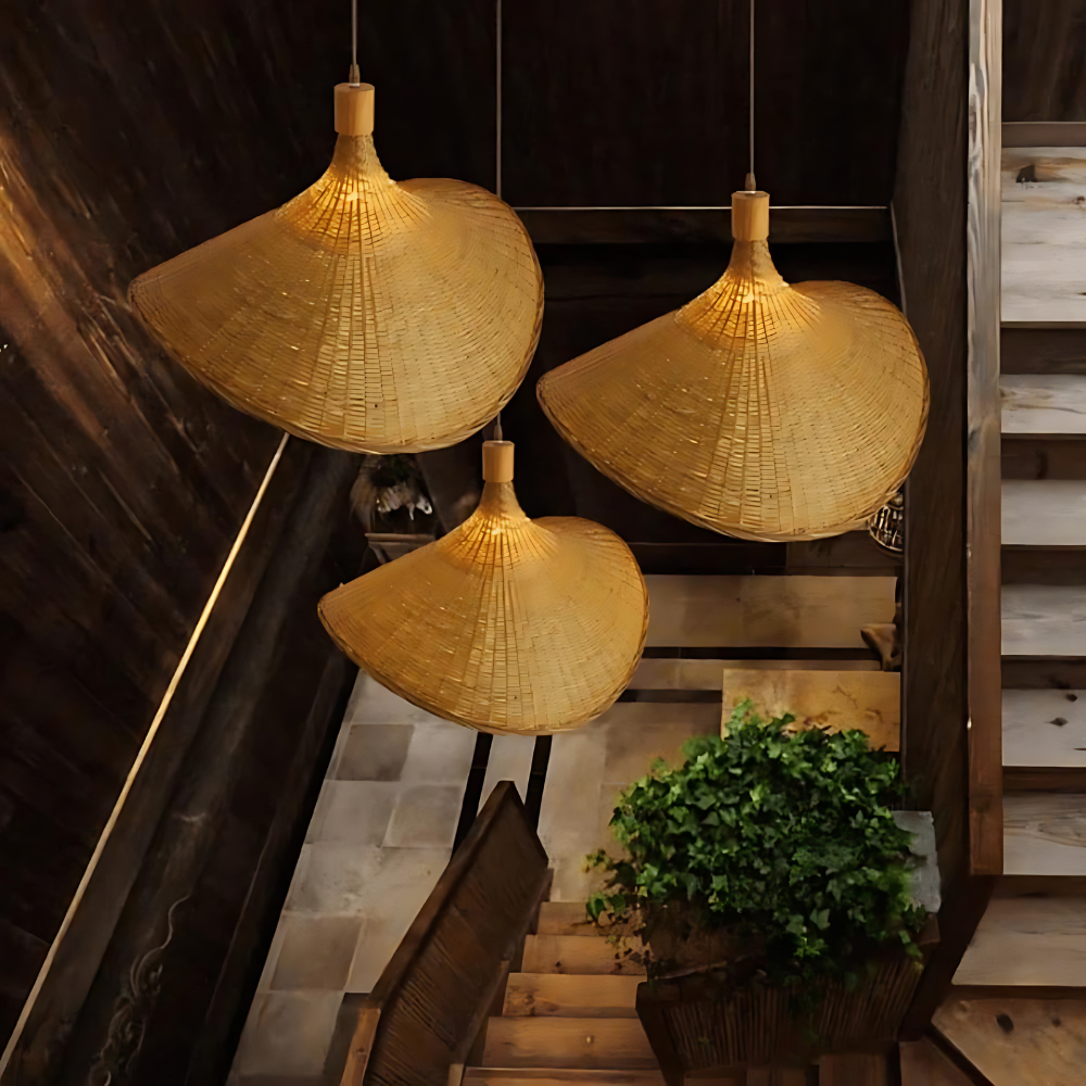 Rustic Raphia Charm Rattan Light 7