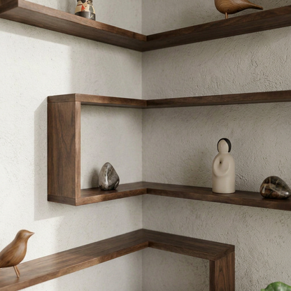 Elara Haus L-Shaped Framed Floating Corner Shelves
