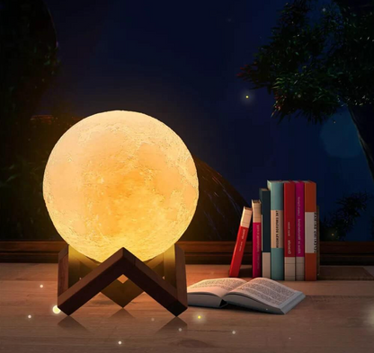 Elara Haus LED Moon Lamp - Rechargeable Cordless Night Light, 16 Colours & Remote