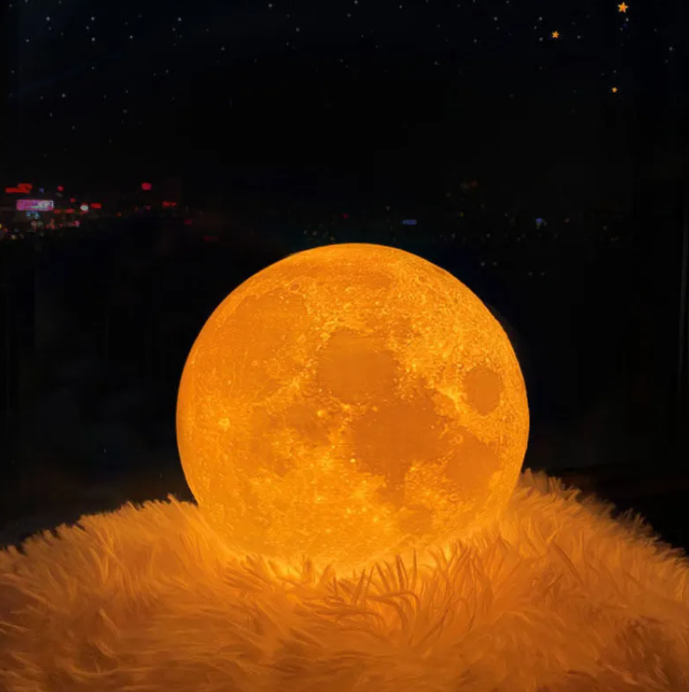 Elara Haus LED Moon Lamp - Rechargeable Cordless Night Light, 16 Colours & Remote