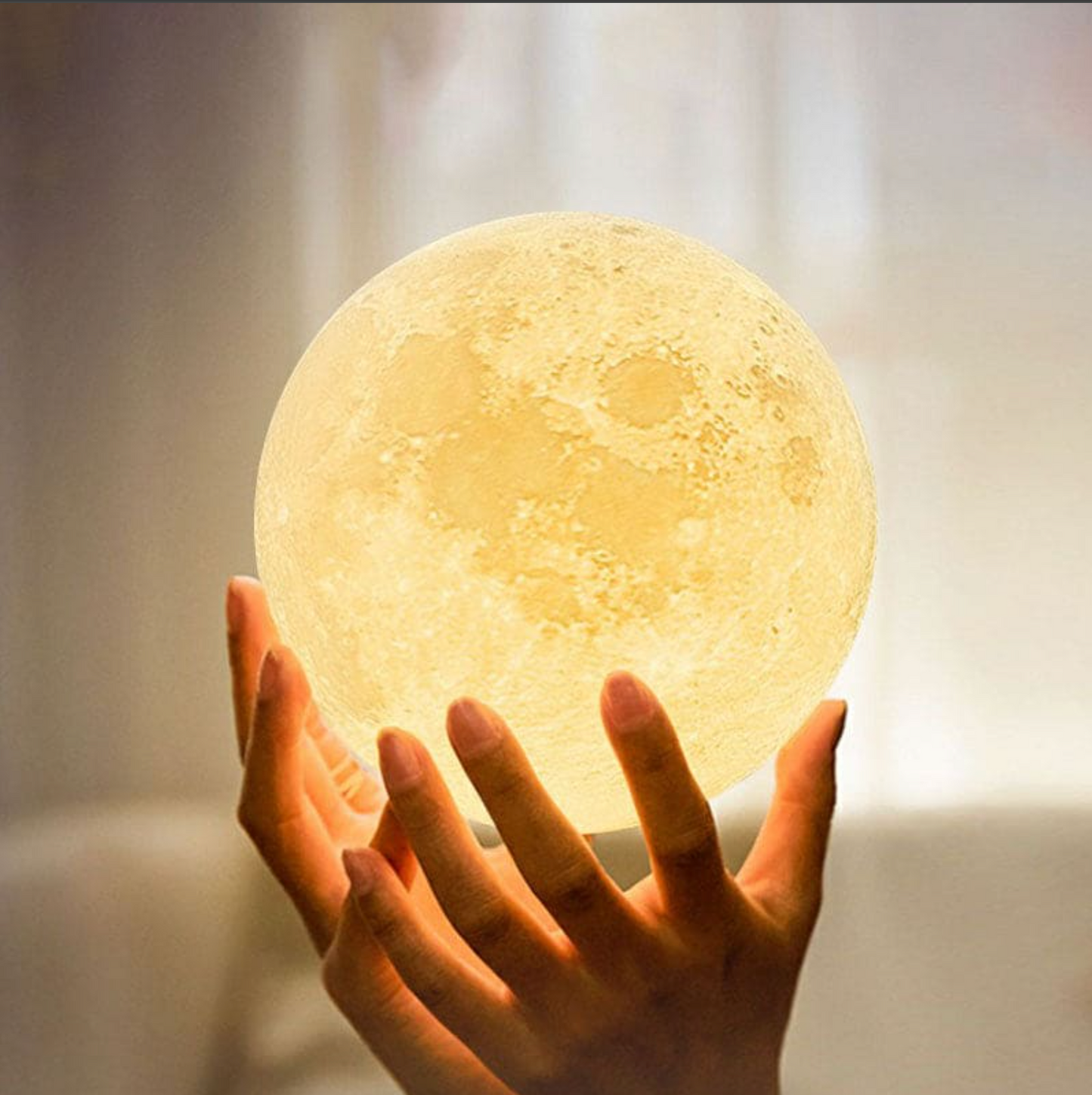 Elara Haus LED Moon Lamp - Rechargeable Cordless Night Light, 16 Colours & Remote