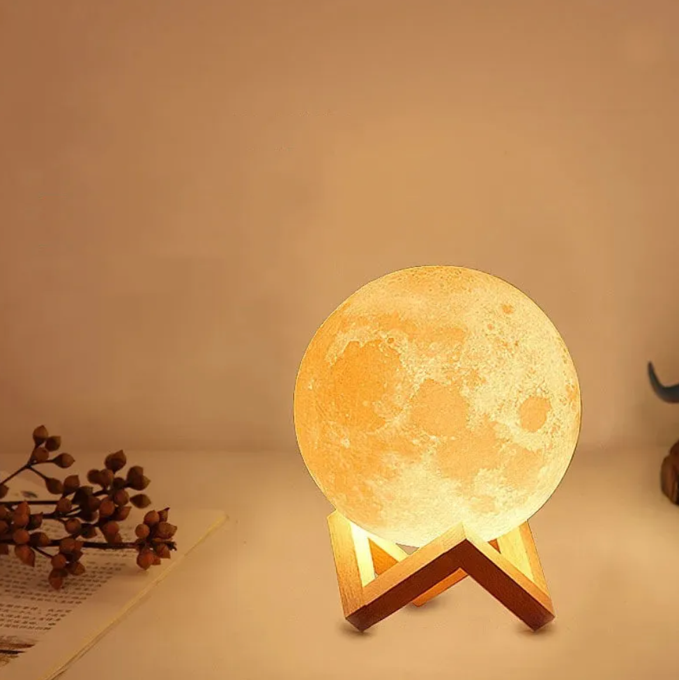Elara Haus LED Moon Lamp - Rechargeable Cordless Night Light, 16 Colours & Remote