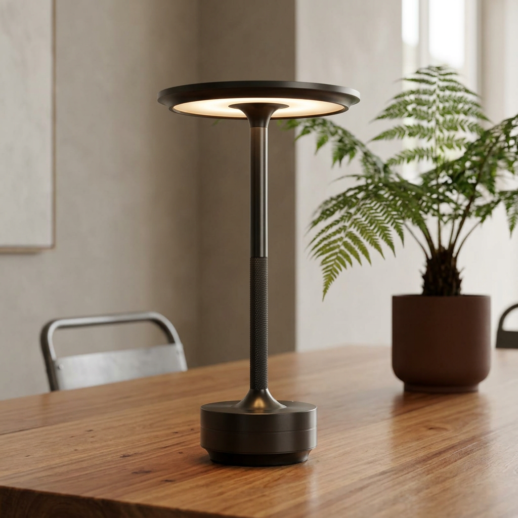 Elara Haus LED Table Lamp with Knurled Grip