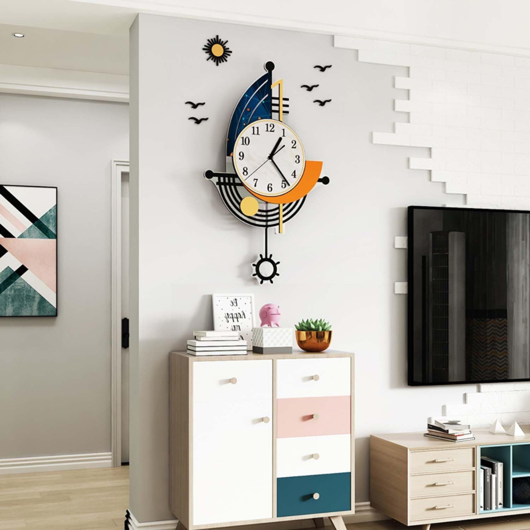 Clova - Large Sailboat Wall Clock 1