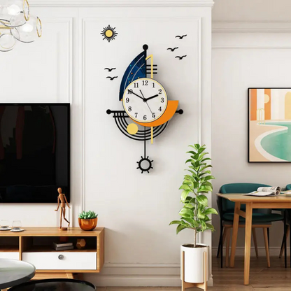 Clova - Large Sailboat Wall Clock 0