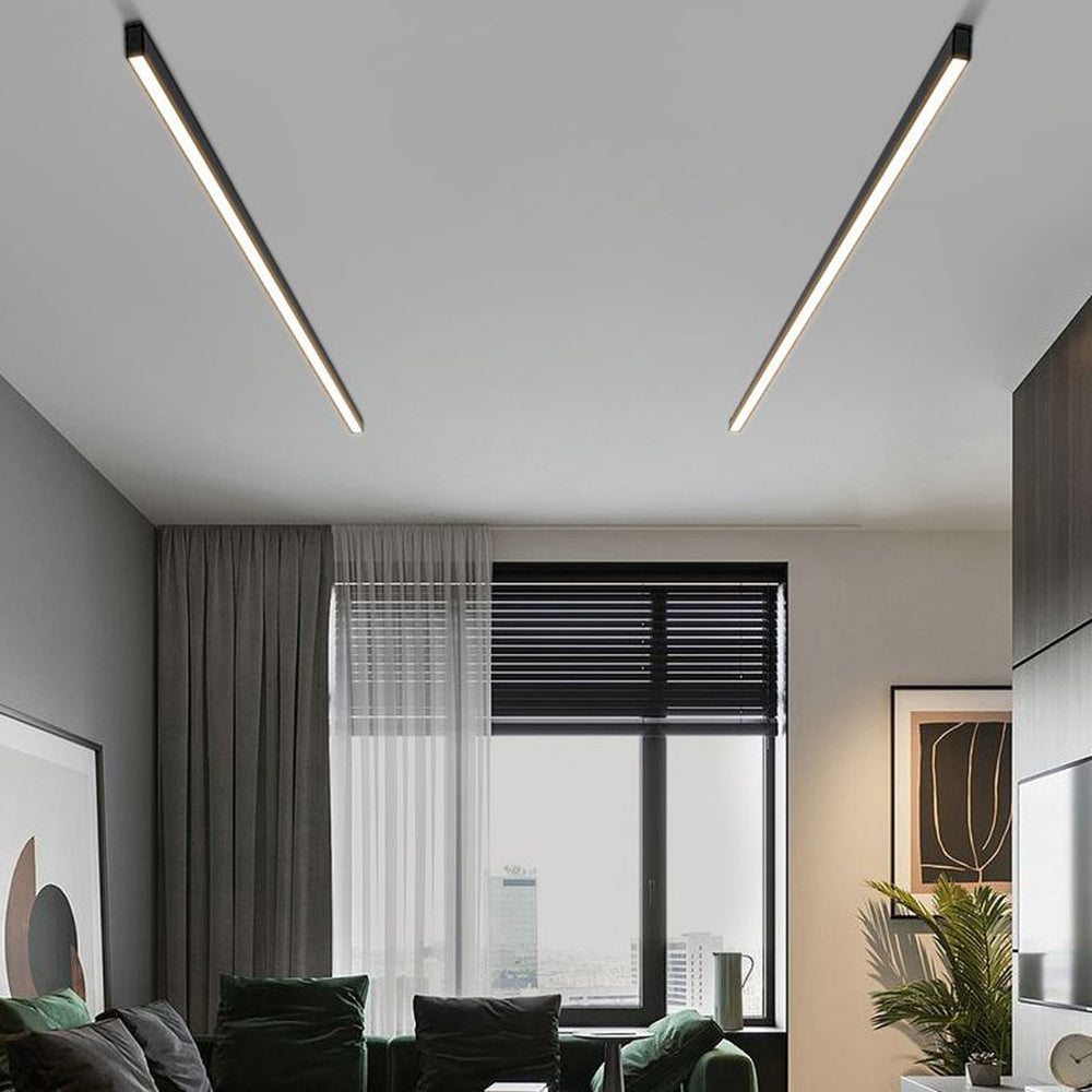 Elara Haus Linear Black Ceiling Light - Metal Contemporary Design 6