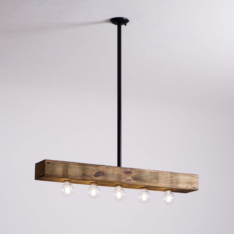 Wood-beam Island Chandelier 9