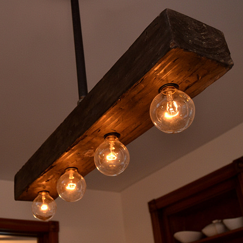 Wood-beam Island Chandelier 0