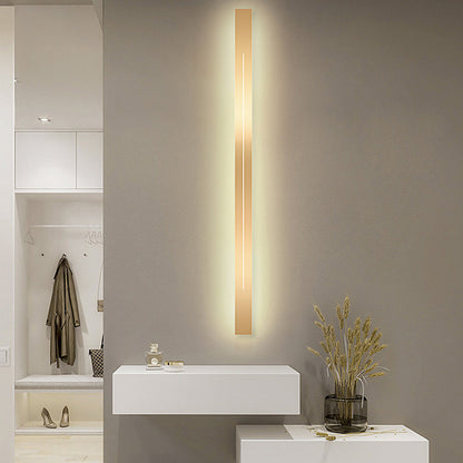 Azin Simple Linear Wall Light Black/Gold Living Room 7