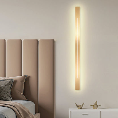 Azin Simple Linear Wall Light Black/Gold Living Room 12