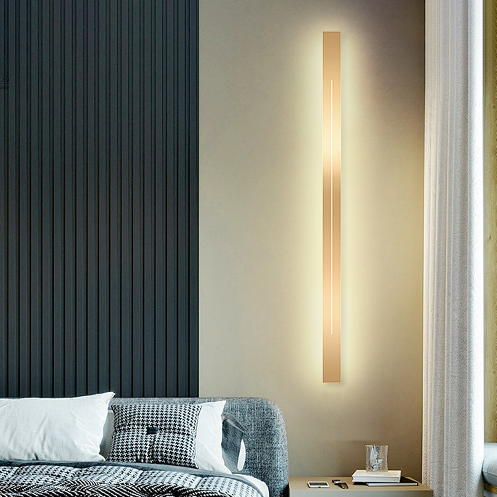 Azin Simple Linear Wall Light Black/Gold Living Room 5
