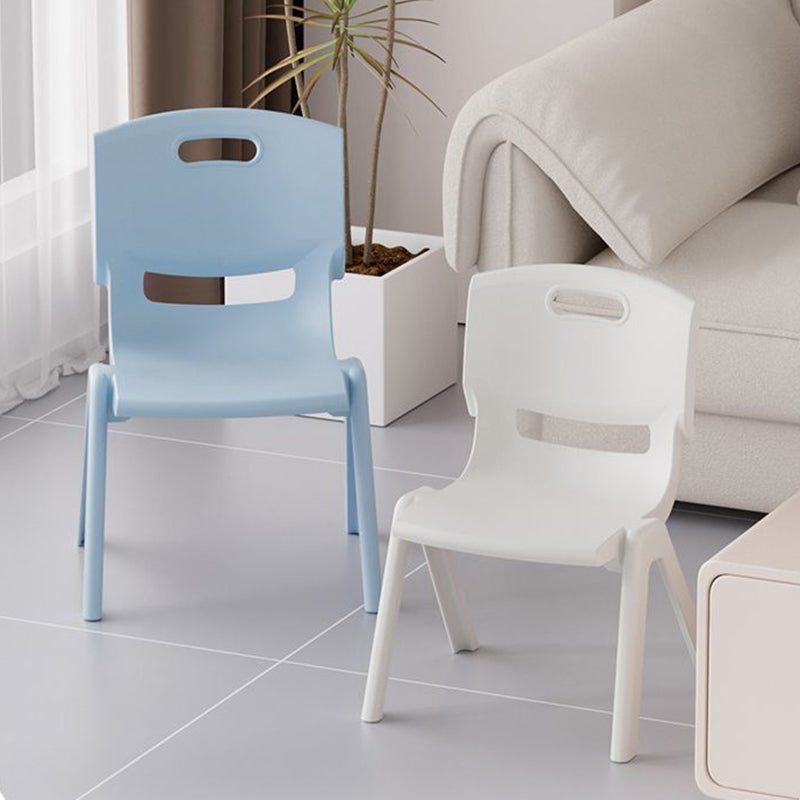 Contemporary Scandinavian Square PP Stackable Backrest Kids Low Stool For Living Room 0