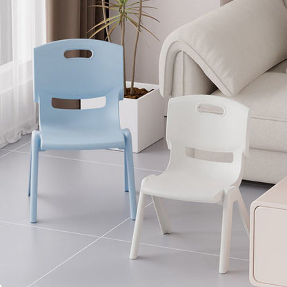 Contemporary Scandinavian Square PP Stackable Backrest Kids Low Stool For Living Room 0