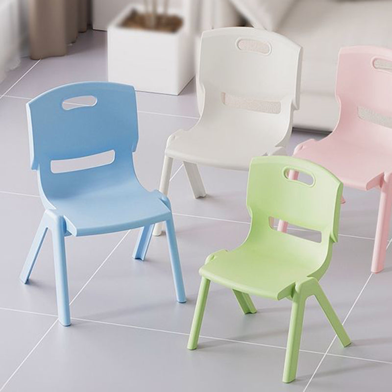 Contemporary Scandinavian Square PP Stackable Backrest Kids Low Stool For Living Room 1