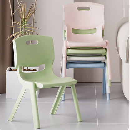 Contemporary Scandinavian Square PP Stackable Backrest Kids Low Stool For Living Room 2