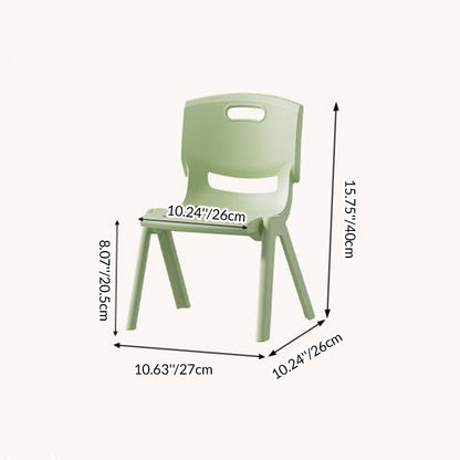 Contemporary Scandinavian Square PP Stackable Backrest Kids Low Stool For Living Room 4