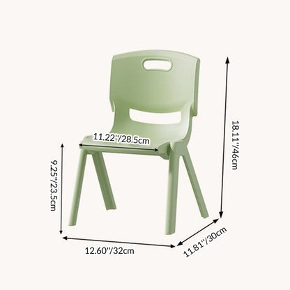 Contemporary Scandinavian Square PP Stackable Backrest Kids Low Stool For Living Room 5