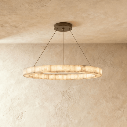 Teva Round Alabaster Chandelier 0
