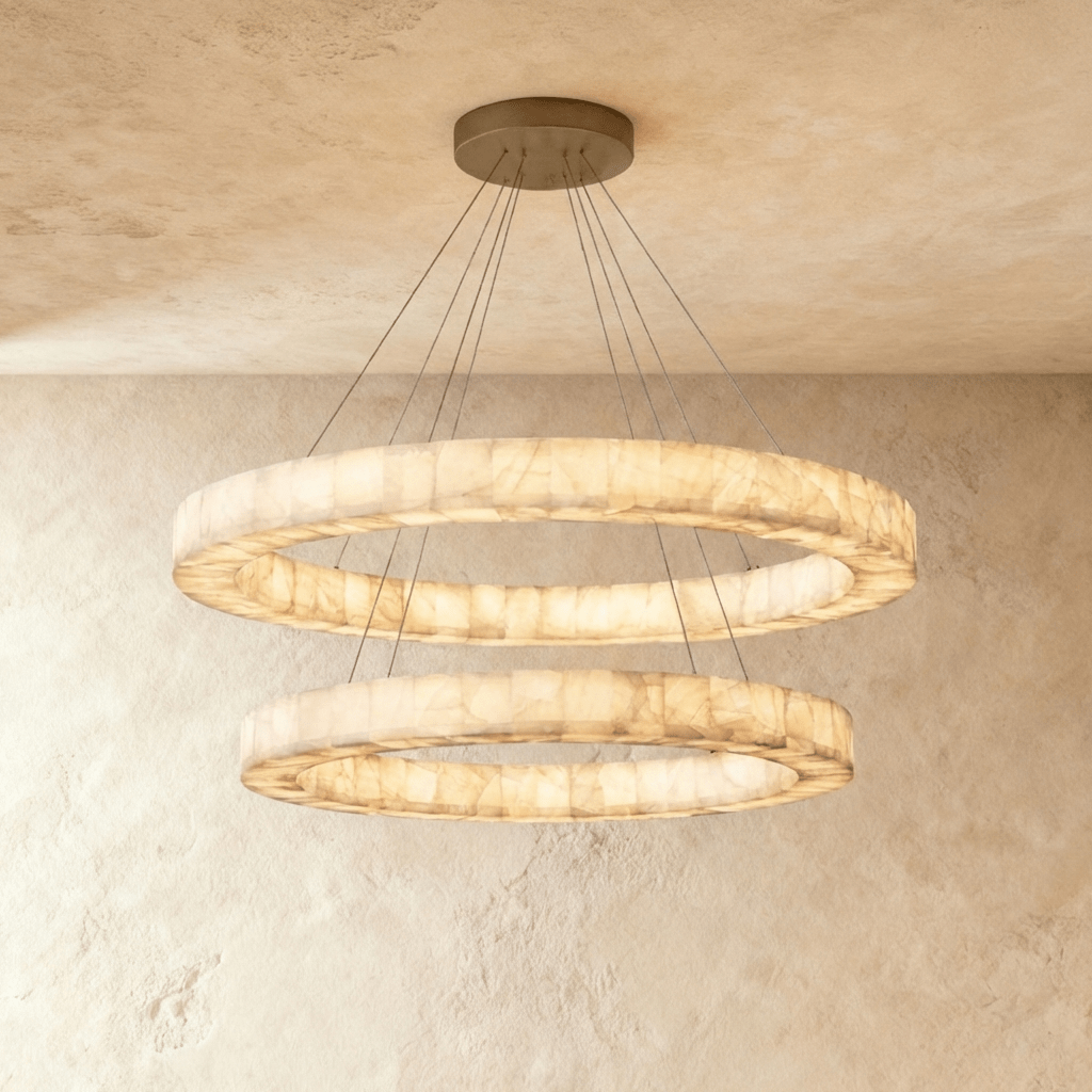 Teva Round Alabaster Chandelier 3