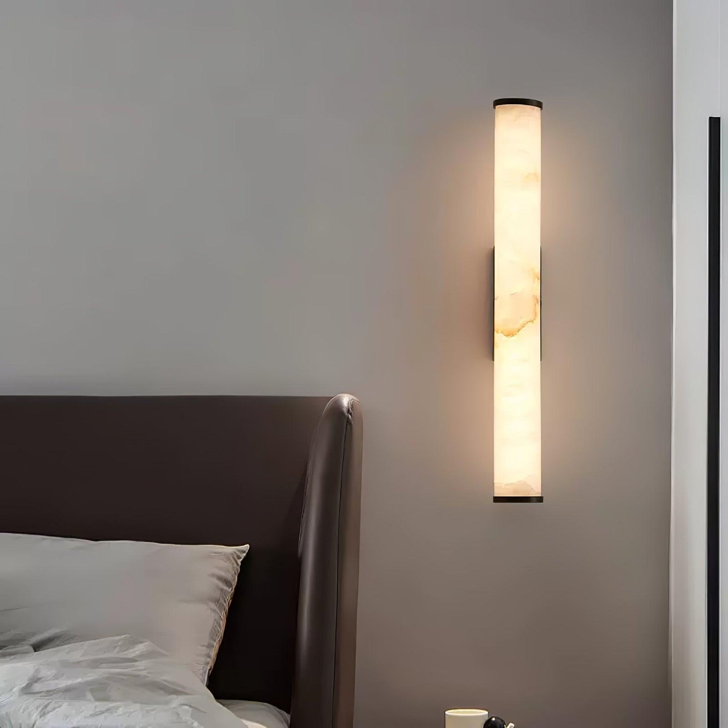 Modern LED wall lamp with an alabaster shade – an elegant wall lamp for the bedroom and living room 6