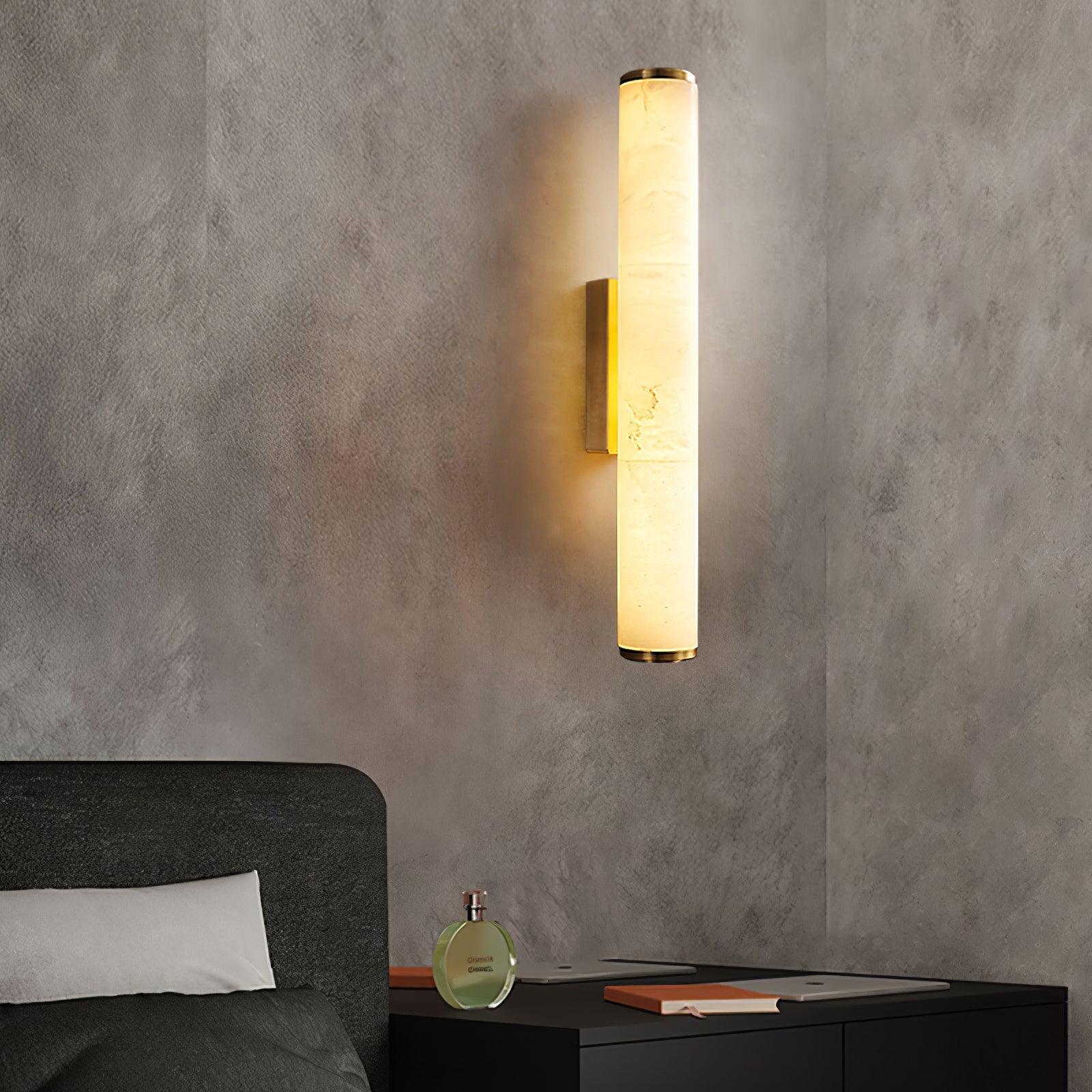 Modern LED wall lamp with an alabaster shade – an elegant wall lamp for the bedroom and living room 8