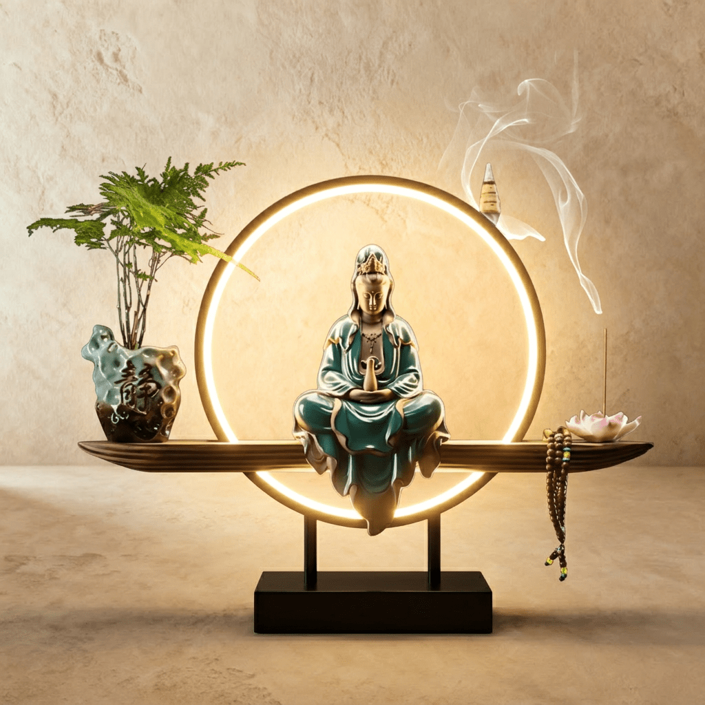 Tranquil Incense Burner Table Lamp 12